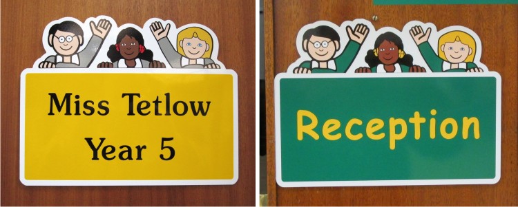 character school door signs